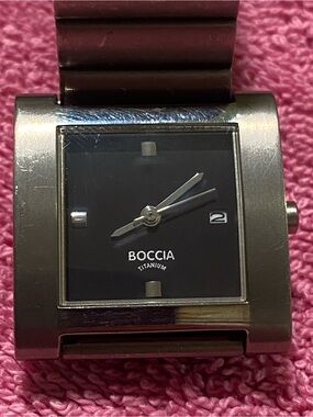 Titanium Square Black Dial Watch